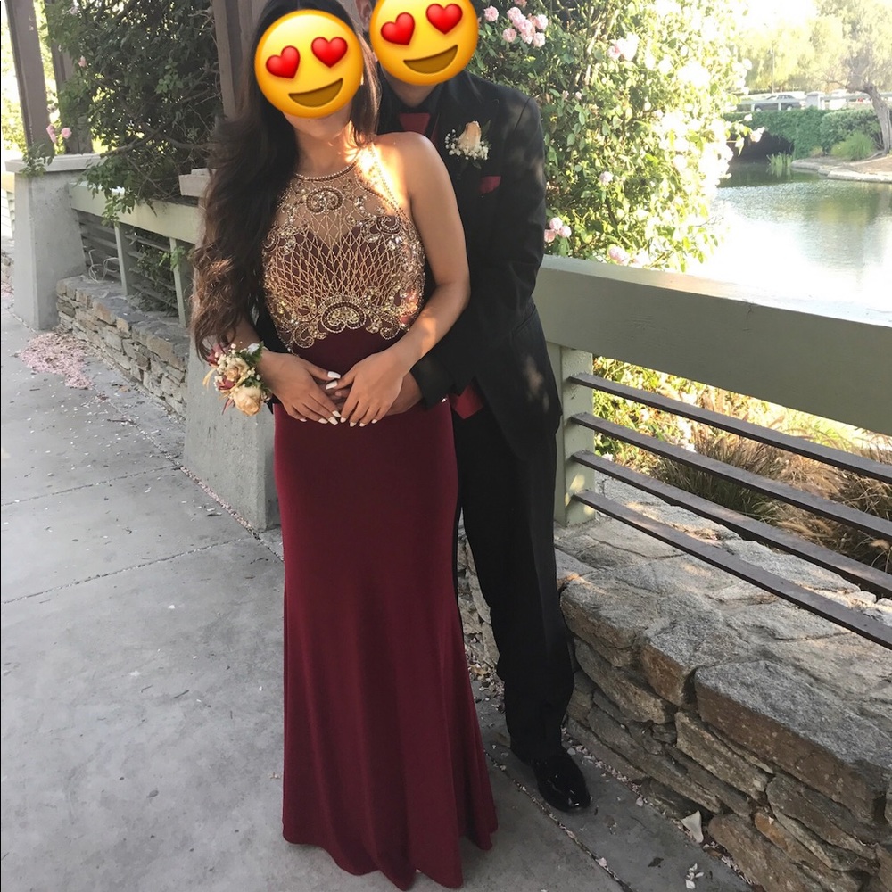 Beautiful Red Wine Prom Dress